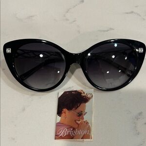 Brighton Glossy Black Cat-Eye Sunglasses